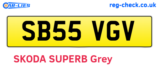 SB55VGV are the vehicle registration plates.