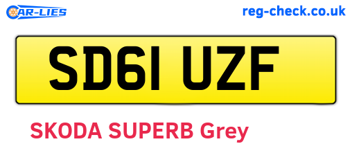 SD61UZF are the vehicle registration plates.
