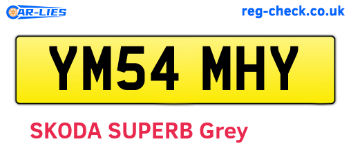 YM54MHY are the vehicle registration plates.