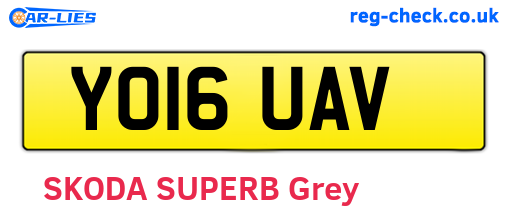 YO16UAV are the vehicle registration plates.