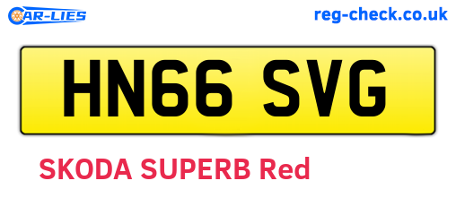 HN66SVG are the vehicle registration plates.