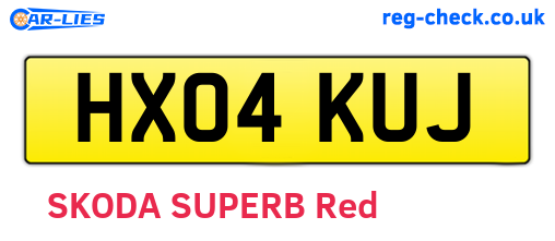 HX04KUJ are the vehicle registration plates.