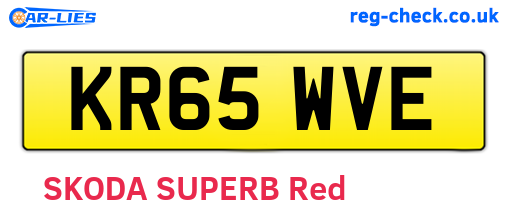 KR65WVE are the vehicle registration plates.