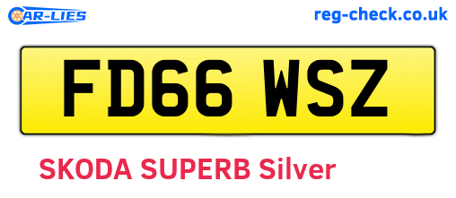 FD66WSZ are the vehicle registration plates.