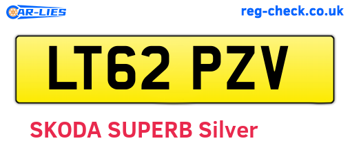LT62PZV are the vehicle registration plates.