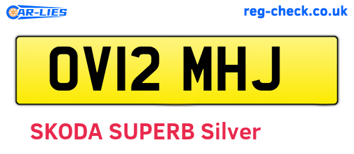 OV12MHJ are the vehicle registration plates.