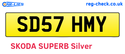 SD57HMY are the vehicle registration plates.