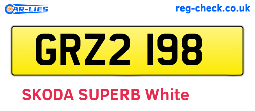 GRZ2198 are the vehicle registration plates.