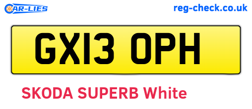 GX13OPH are the vehicle registration plates.