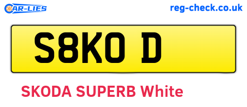 S8KOD are the vehicle registration plates.