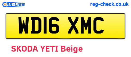 WD16XMC are the vehicle registration plates.