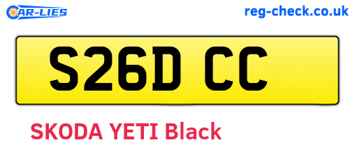 S26DCC are the vehicle registration plates.