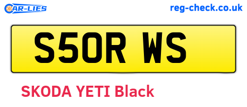 S50RWS are the vehicle registration plates.