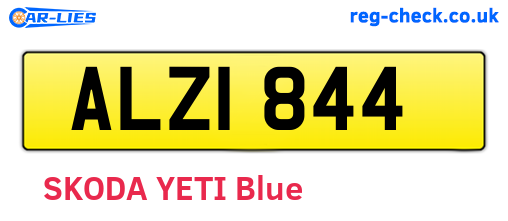 ALZ1844 are the vehicle registration plates.