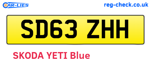 SD63ZHH are the vehicle registration plates.