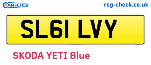 SL61LVY are the vehicle registration plates.