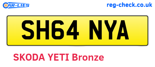 SH64NYA are the vehicle registration plates.