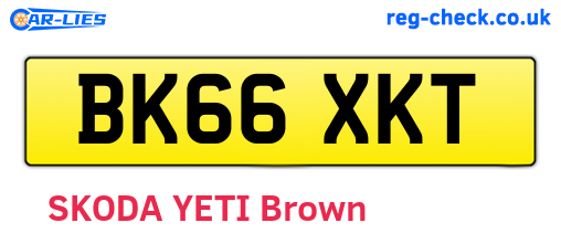 BK66XKT are the vehicle registration plates.