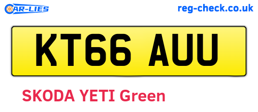 KT66AUU are the vehicle registration plates.