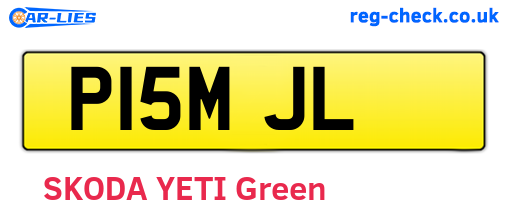 P15MJL are the vehicle registration plates.