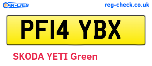 PF14YBX are the vehicle registration plates.