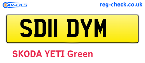 SD11DYM are the vehicle registration plates.