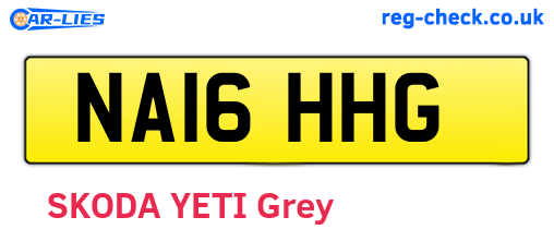 NA16HHG are the vehicle registration plates.