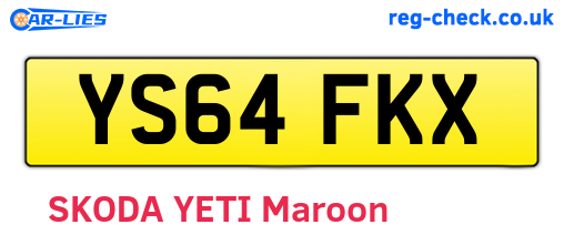 YS64FKX are the vehicle registration plates.