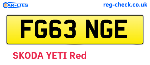FG63NGE are the vehicle registration plates.