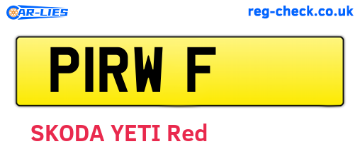 P1RWF are the vehicle registration plates.