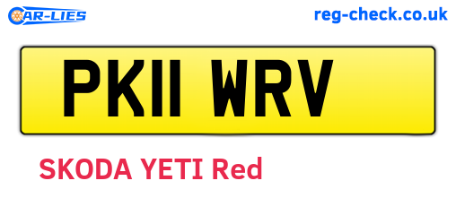 PK11WRV are the vehicle registration plates.