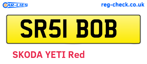 SR51BOB are the vehicle registration plates.