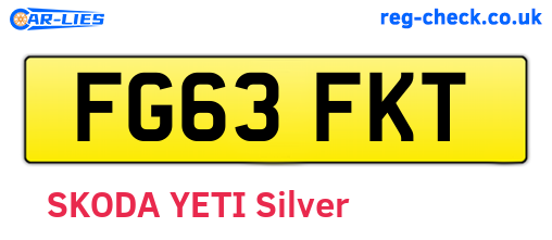 FG63FKT are the vehicle registration plates.