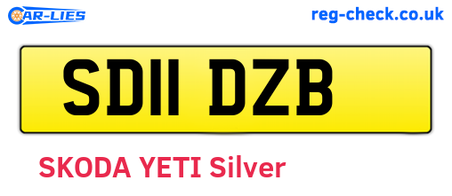 SD11DZB are the vehicle registration plates.