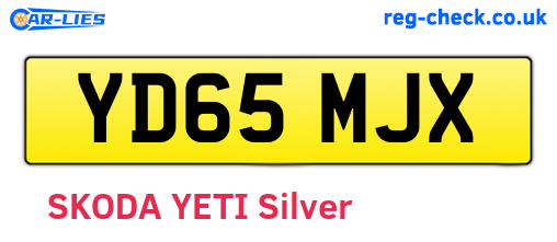 YD65MJX are the vehicle registration plates.