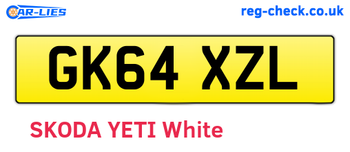 GK64XZL are the vehicle registration plates.