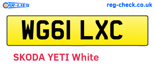 WG61LXC are the vehicle registration plates.