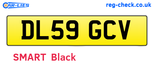 DL59GCV are the vehicle registration plates.