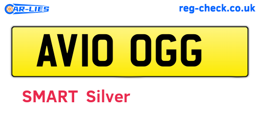 AV10OGG are the vehicle registration plates.