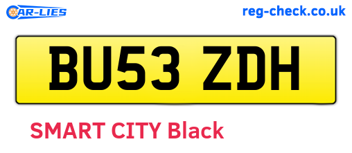 BU53ZDH are the vehicle registration plates.