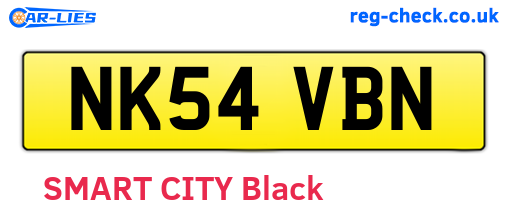 NK54VBN are the vehicle registration plates.