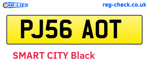 PJ56AOT are the vehicle registration plates.