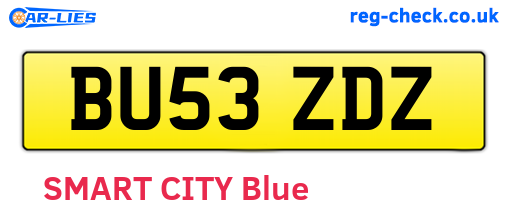 BU53ZDZ are the vehicle registration plates.