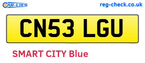 CN53LGU are the vehicle registration plates.