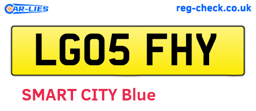 LG05FHY are the vehicle registration plates.