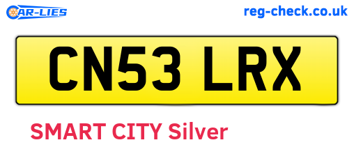 CN53LRX are the vehicle registration plates.