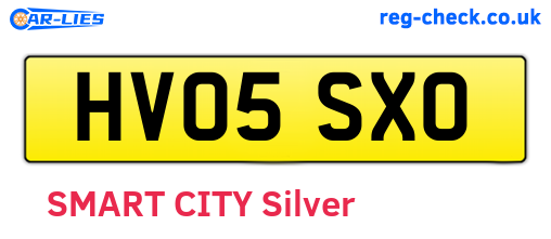 HV05SXO are the vehicle registration plates.