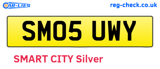 SM05UWY are the vehicle registration plates.