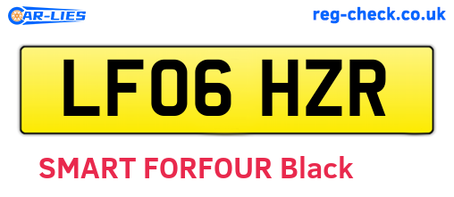 LF06HZR are the vehicle registration plates.