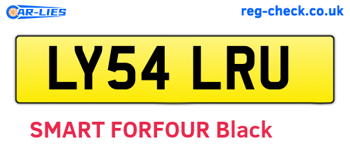 LY54LRU are the vehicle registration plates.